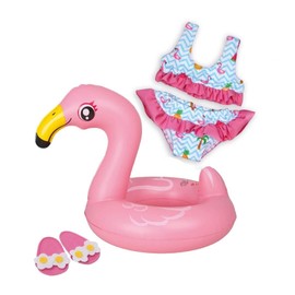 Heless 99 - Flamingo Ella Dolls Swimming Set, Size 35 - 45 cm