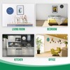 BAKBRAND Wall Clock with LCD Display Non-Ticking Silent Quartz Movement