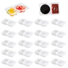 Blunivia 20 PCS Snack Box with Compartments, Reusable Plastic Snack Pots for Kids & Adults, Lunch Containers for School, Office & Travel
