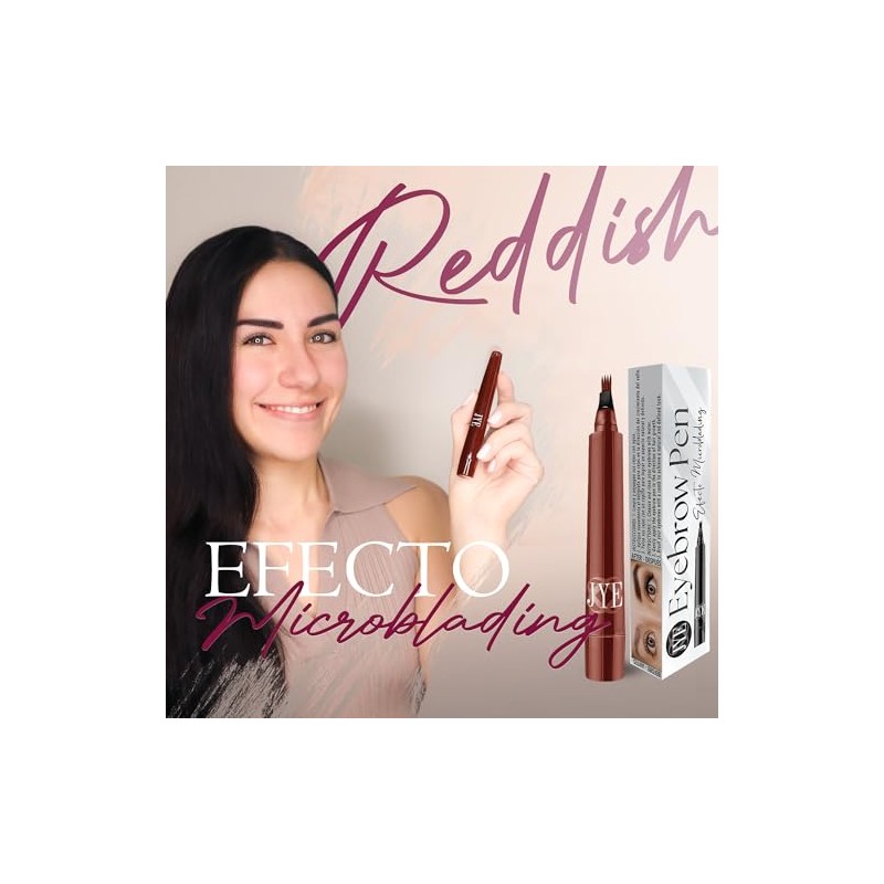 Plumón para Cejas Efecto Microblading, Dibujo pelo a pelo, Impermeable,