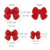 SaktopDeco 60 PCS Red Resin Bows with Flat Back Bow