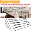 Tayuvira PVC Transparent Tablecloth, 0.13 mm, Washable, Waterproof, Greaseproof, Table