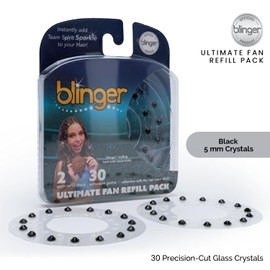 blinger® Ultimate Fan Refill Pack of 30 Dazzling Hair-Safe Gems - Trophy Gold – as seen on Shark Tank | Hair-Safe Bedazzler Gem Stamper for all the Sports Lovers | Fun Gift, Game Days, Sports