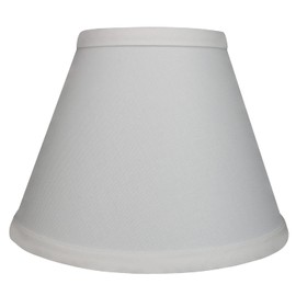 FenchelShades.com Lampshade 4" Top Diameter x 8" Bottom Diameter x 6" Slant Height with Clip-On Attachment for Standard Edison-Style Lightbulb (Linen Snow)