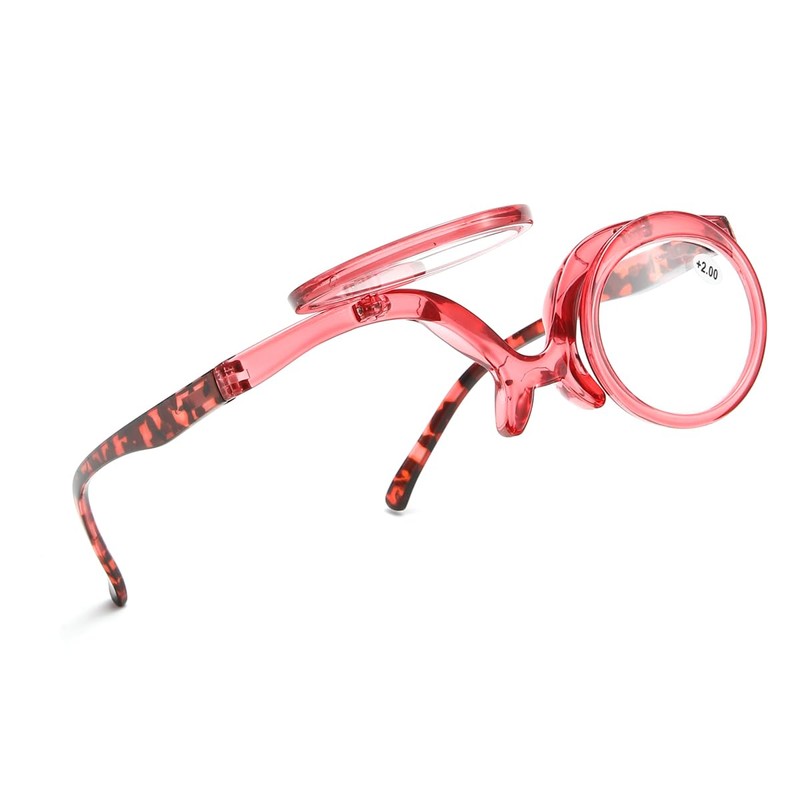 OREUDO Leopard Print Fashion Magnifying Glasses – HD Makeup Mirror