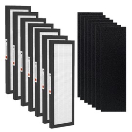 FLT4825 True HEPA Filter B Replacement with Activated Carbon Pre-Filters Compatible with Guardian Air Purifier AC4825 AC4300 AC4800 AC4900 AC4850