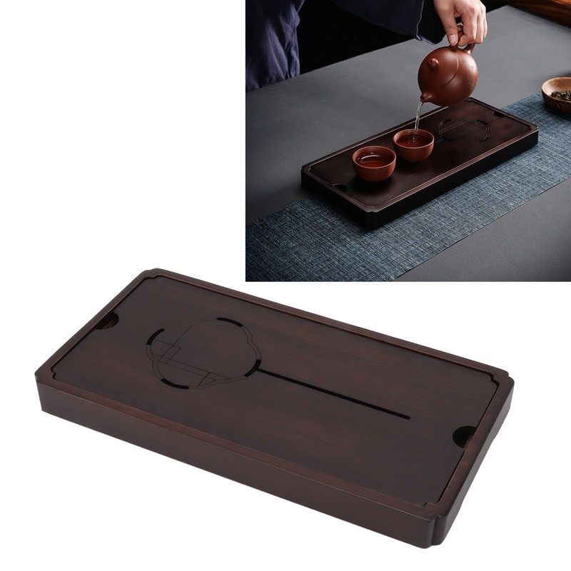 Chinese Water Storage Drainage Tea Tray Bamboo Simple Decorative Robust