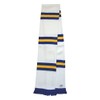Leeds style White, Royal Blue, and Gold Retro Bar Scarf