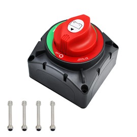 600A Battery Disconnect Switch 12-48V On/Off High Current Battery Master Cut Shut Off Isolator Switch for Truck Car Vehicle RV Marine Boat Yacht