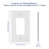 Leviton 1-Gang 1-Decora Midway Nylon Wallplate 10 Pack, PJ26-WM, White