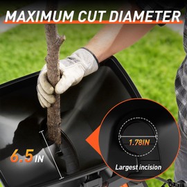 MAXLANDER Electric Wood Chipper Shredder, 15-Amp Corded Yard Mulcher with 1.75" Cutting Capacity for Branches, Twigs & Garden Waste, Includes Collection Bag