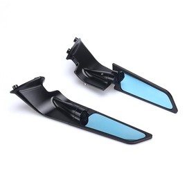Motorcycle Blue Lenses Wing Rearview Mirrors Adjustable Rotating Side Mirrors Fits for Ducati Panigale 1199/ 1199S/ 1199S Tricolore/ 899 ABS Motorcycle Modified Rear View Mirrors