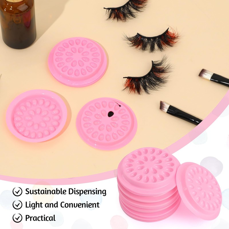 100 Pcs False Eyelashes Glue Holders, False Lash Glue Holder