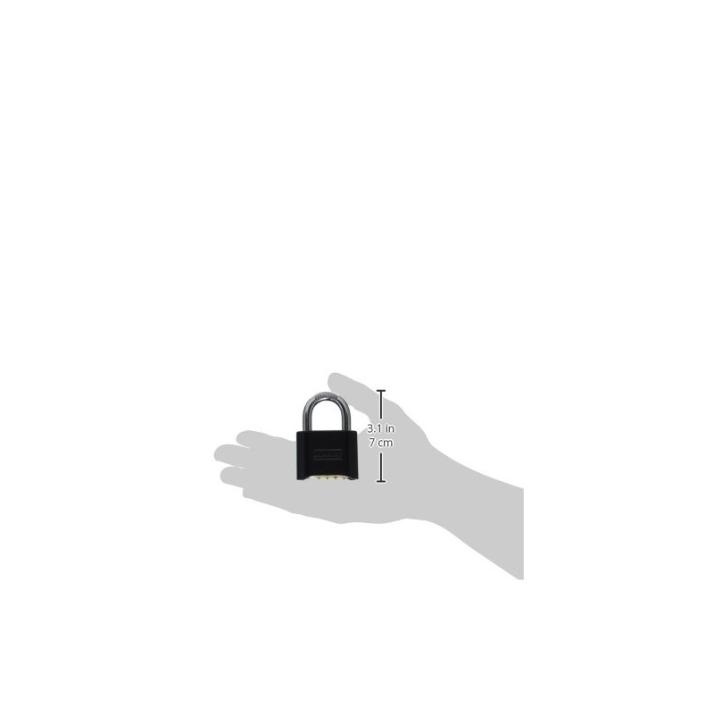 Master Lock 178D Set-Your-Own Combination Padlock, Die-Cast, Black (Pack of