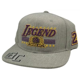 GC Los Angeles Legend New Kobe 24 Lakers Mamba Gray Purple Era Snapback Hat Cap