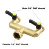 HQMPC 2 Way Hose Splitter Heavy Duty Water Splitter Outdoor