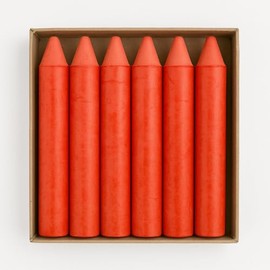 LYRA Encaustic Crayons Iron Wax Chalk Pencil Colors (Set of 6) For Encaustic Art Supplies Handcrafted in Germany (Light Orange)