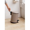 TATAY Bathroom Trash Bin with Stainless Steel Pedal, 3L Capacity,
