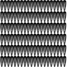 Hair Clips, 120 Pack Black Barrettes Women Metal Snap Hair Clips, Funtopia 2 Inch No Slip Metal Barrettes for Girls Kids Teens Women
