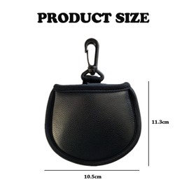 WERIGONI 1 Piece Golf Cleaning Bag PU Leather Belt Portable Golf Cleaning Bag Double Layer Plus Fur Inner Layer Waterproof with Carabiner