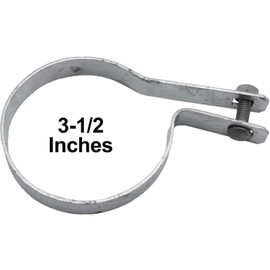 3-1/2" Tension Band for Chain Link Fence - Use for 3-1/2" Outside Diameter Post/Pipe - Galvanized Chain Link Tension Band - Qty 12
