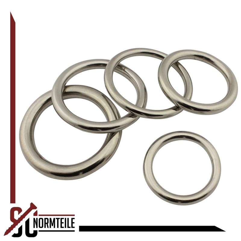 Rings - (5 Pieces) - Stainless Steel A4 (V4A) -