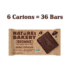 Nature's Bakery Nature's Bakery Double Chocolate Brownie Bars, Whole Grains, Dates, and Cocoa, Plant Based, Dairy-Free, Snack Bar, 6 Count (Pack of 6)