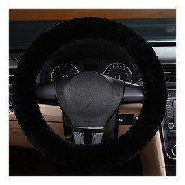 Fluffy Velvet Steering Wheel Cover Warm Plush Car Steering Wheel Cover Wrap Anti-Slip Universal Auto Steering Wheel Cover Protector Stretchable Car Accessory Decoration For Women Men