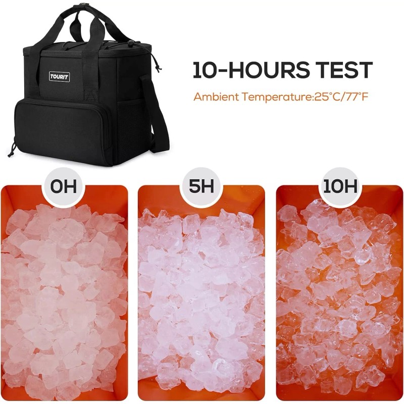 TOURIT Large Insulated Cooler Bag 14.6L Waterproof Easy Carry For