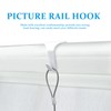 VILLCASE 20pcs Picture Hanging Rail Hooks, Picture Rail Hanger Picture
