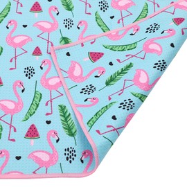 SHABIER Golf Towel with Flamingos Design Golf Microfiber Waffle Pattern Golf Towel
