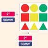225 Pieces, 5 cm - Large Coloured Shape Stickers, Colour
