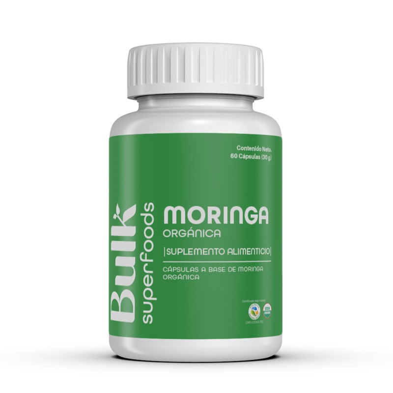 BULK SUPERFOODS Moringa Pura Orgánica 100 Natural