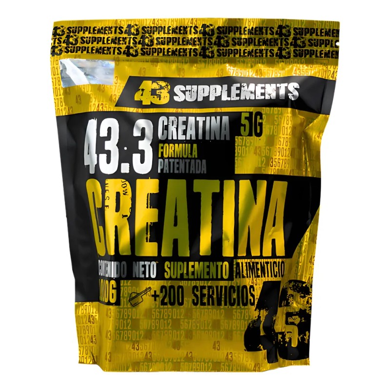 Creatina Monohidratada 1 Kg Bolsa 200 Servs 43 Supplements Sin