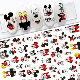 8 Pcs Nail Art Stickers Decal,Cute Cartoon Nail Decals 3D Self-Adhesive Nail Art Supplies Nail Stickers for Women Girls DIY Nail Designs Nail Decoration Accessories
