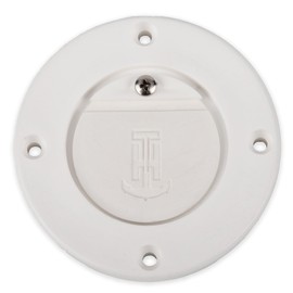 T-H Marine Flush Mount Scupper Valve Assembly - White