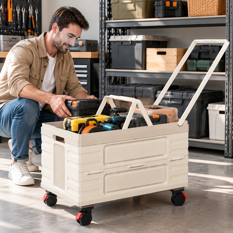 Heavy Duty Folding Storage Cart for Home & Outdoor Use