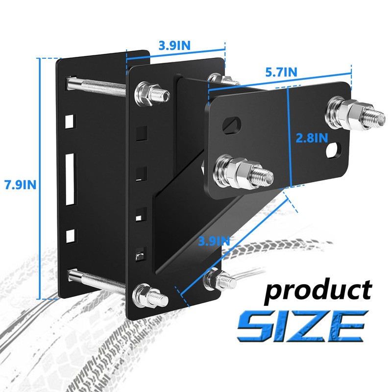 VQOIHP Spare Tire Carrier, Boat Trailer Mount Bracket, Heavy Duty