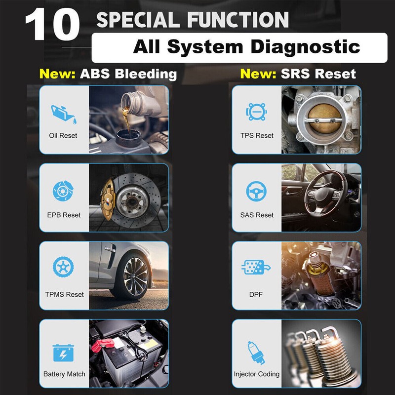 ANCEL VD700 All System Diagnostic ABS SRS DPF Oil Car