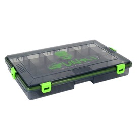 Gunki Waterproof Box L 35.5 x 23 x 5 cm – Artificial Bait Box for Predator Bait, Bait Box for Spin Fishing, Tackle Box for Predator Fishing, Accessory Box for Spinning Bait