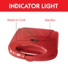 Bene Casa - Red Nonstick Flat Grill Sandwich Maker -
