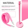 Velvet Pink Stanchion Set – 4 Stanchion Posts and 2