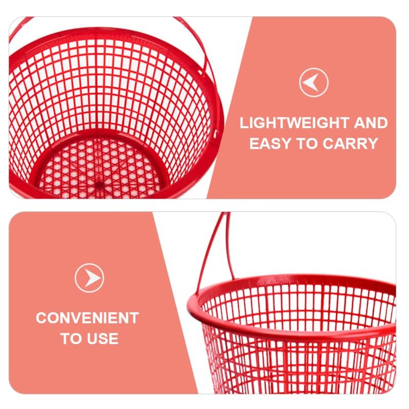 INOOMP 10pcs Plastic Berry Baskets Fruit Picking Basket with Handle