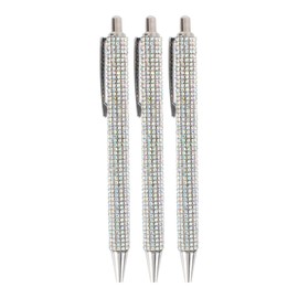 Bling Bling Diamond Stylus Pen 3 PCS Crystal Metal Ballpoint Pen Retractable Metal Pen Office Supplies Gift Pens