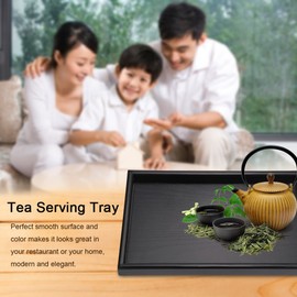 Serving Tray, Rectangle Platter Tea Tray Restaurant Trays, Solid Wood Tea Coffee Snack Food Meals Tray Plate Restaurant Trays for Home Restaurant(25 * 18 * 2cm)