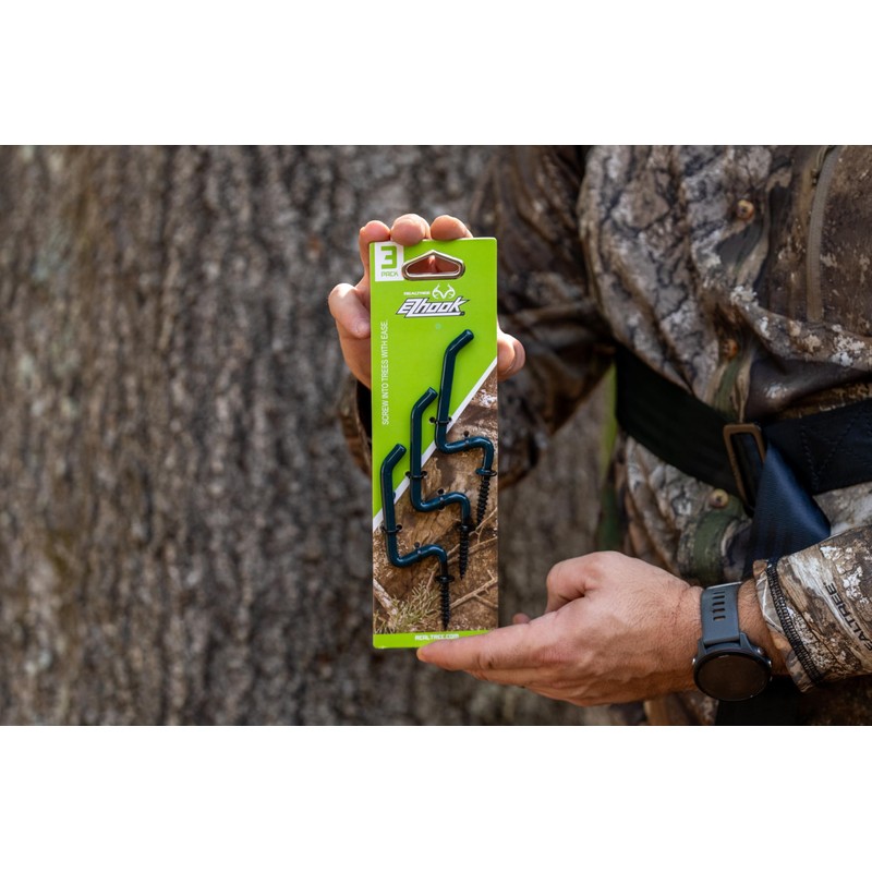 Realtree EZ Hook 3-Pack – Rubber-Coated Screw-in Gear Hooks for
