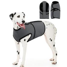 Dog Anxiety Vest Calming Jacket,Adjustable Dog Anxiety Relief Shirts,Thunder Coat for Fireworks, Vet Visits and Separation,Darkgrey S