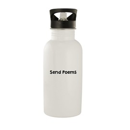 Molandra Products Send Poems - Stainless Steel 20oz Water Bottle, White