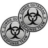 2 Pack 4" Silver Zombie Outbreak Response Team Sticker
