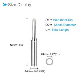 CoCud Soldering Iron Tips, 4x6.5mm 900M-T-2C, Solder Tips Fine Soldering Gun Replacement Solder Welding - (Applications: for Soldering Irons Soldering Station), 10 Pieces